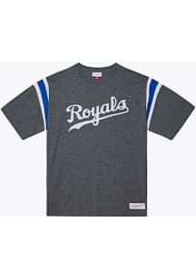 Mitchell and Ness Kansas City Royals Grey Legacy Collection Short Sleeve Fashion T Shirt
