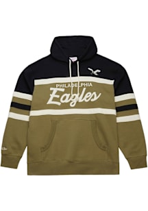 Mitchell and Ness Philadelphia Eagles Mens Kelly Green Retro Head Coach Fashion Hood