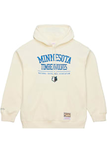 Mitchell and Ness Minnesota Timberwolves Mens White Walkoff Long Sleeve Hoodie