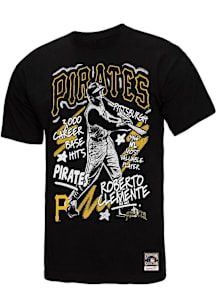 Roberto Clemente Pittsburgh Pirates Black Chalked Up Short Sleeve Fashion Player T Shirt