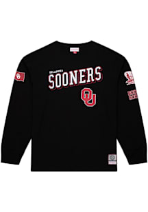 Mitchell and Ness Oklahoma Sooners Black Training Camp Long Sleeve Fashion T Shirt
