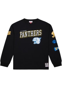 Mens Pitt Panthers Black Mitchell and Ness Training Camp Long Sleeve Fashion T Shirt