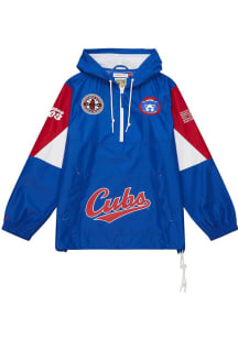 Mitchell and Ness Chicago Cubs Mens Blue Origins Anorak Pullover Jackets