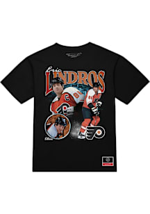 Eric Lindros Philadelphia Flyers Black Collage Short Sleeve Fashion Player T Shirt