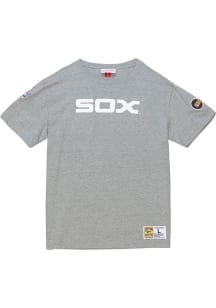 Mitchell and Ness Chicago White Sox Grey Origins Varsity Short Sleeve T Shirt