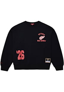 Mitchell and Ness Detroit Red Wings Womens Black LT Crew Sweatshirt