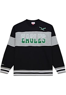 Mitchell and Ness Philadelphia Eagles Mens Black Retro COF Long Sleeve Fashion Sweatshirt