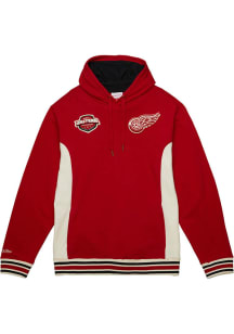 Mitchell and Ness Detroit Red Wings Mens Red French Terry Fashion Hood