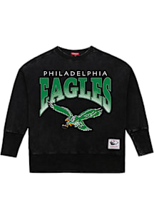 Mitchell and Ness Philadelphia Eagles Womens Charcoal Delineate Crew Sweatshirt