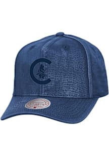 Mitchell and Ness Chicago Cubs Tonal Washed Stretch Pro Snap Adjustable Hat - Blue