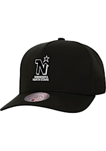 Mitchell and Ness Minnesota North Stars Perfect Stretch Pro Snap Adjustable Hat - Black