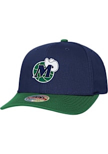 Mitchell and Ness Dallas Mavericks 2T TC Classic Red Pro Snap Adjustable Hat - Navy Blue