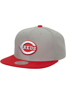Mitchell and Ness Cincinnati Reds Red Evergreen Mens Snapback Hat
