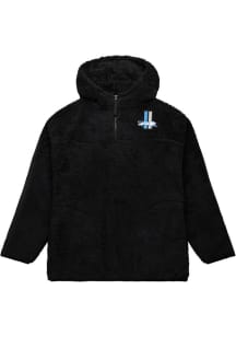 Mitchell and Ness Detroit Lions Mens Black Sherpa Pullover Pullover Jackets