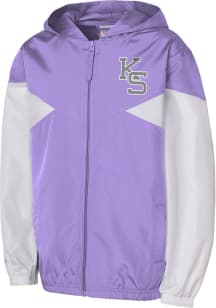 Youth K-State Wildcats Lavender Mitchell and Ness Lt Wgt Windbreaker Light Weight Jacket