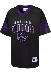 Youth K-State Wildcats Purple Mitchell and Ness Retro V-Neck Football Jersey Jersey