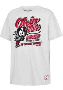 Brutus Buckeye Mitchell and Ness Youth Red Ohio State Buckeyes Retro Big Game Short Sleeve T-Shirt