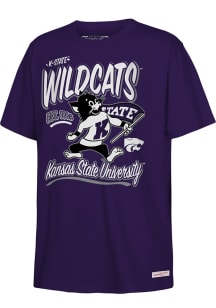 Youth K-State Wildcats Purple Mitchell and Ness Retro Gamer Short Sleeve T-Shirt