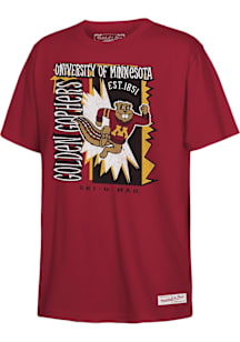 Mitchell and Ness Minnesota Golden Gophers Youth Maroon 90's Poster Short Sleeve T-Shirt
