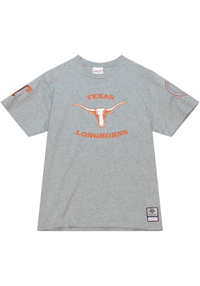 Mitchell and Ness Texas Longhorns Grey Origins Short Sleeve Fashion T Shirt