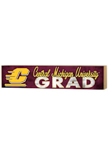 KH Sports Fan Central Michigan Chippewas Grad graduation graphic Sign - Maroon