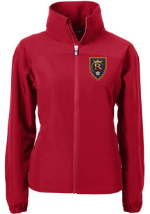 Cutter and Buck Real Salt Lake Womens Red Charter Eco Light Weight Jacket