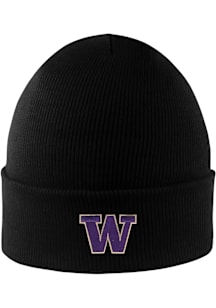 LogoFit Washington Huskies Black North Pole Mens Knit Hat