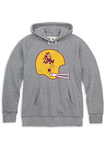 Rally Arizona State Sun Devils Mens Grey Triblend Vintage Football Helmet Fashion Hood