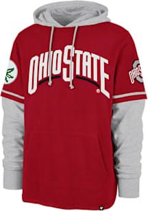47 Ohio State Buckeyes Mens Red Trifecta Shortstop Fashion Hood
