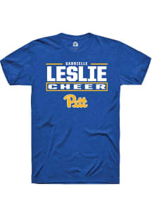 Gabrielle Leslie Rally Mens Blue Pitt Panthers NIL Stacked Box Player T Shirt