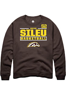 Junior Sileu Western Michigan Broncos Mens Brown NIL Stacked Box Player Crew