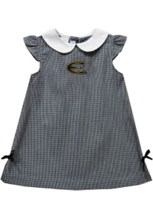 Vive La Fete Emporia State Hornets Baby Girls Black Gingham Short Sleeve Dress