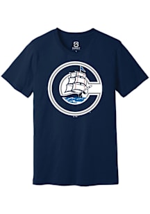 Summit Sportswear Columbus Clippers Navy Blue Throwback Theme Night 2025 Short Sleeve T Shirt
