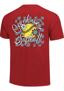 Nebraska Cornhuskers Script &amp; Floral Short Sleeve T-Shirt - Red