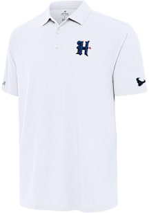 Antigua Houston Texans Mens White Era H-Town Short Sleeve Polo