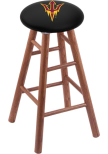 Arizona State Sun Devils Pitchfork Round Cushion Oak Pub Stool - Brown