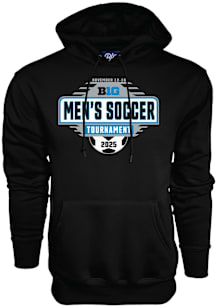 Blue 84 Big Ten Mens Black Big Ten Men's Soccer Tournament 2025 Long Sleeve Hoodie