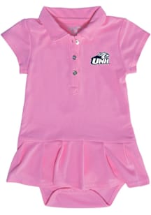 New Hampshire Wildcats Baby Girls Pink Caroline Short Sleeve Dress