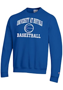 Champion Buffalo Bulls Mens Blue Basketball Powerblend Long Sleeve Crew Sweatshirt