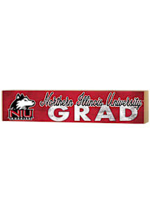 KH Sports Fan Northern Illinois Huskies Grad graduation graphic Sign - Red