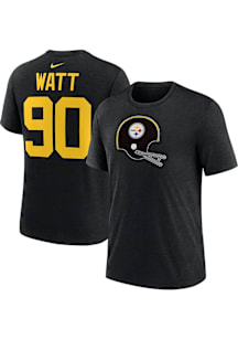 TJ Watt Pittsburgh Steelers Black Home Short Sleeve Player T Shirt