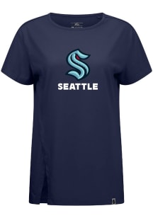 Levelwear Seattle Kraken Womens Navy Blue Influx Home Turf Short Sleeve T-Shirt