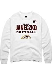 Liliana Janeczko Western Michigan Broncos Mens White NIL Stacked Box Player Crew