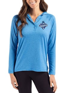 Cutter and Buck Los Angeles Dodgers Womens Blue 2025 World Series Champions Coastline Eco Hooded S..