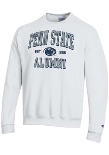 Mens Penn State Nittany Lions White Champion Est Alumni Powerblend Crew Sweatshirt