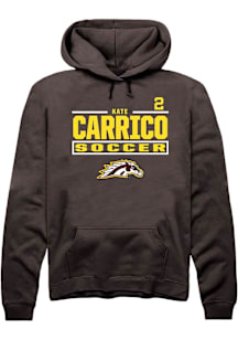 Kate Carrico Western Michigan Broncos Mens Brown NIL Stacked Box Player Hood