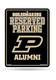 Purdue Boilermakers Alumni Metal Parking Sign - Black
