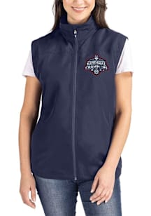 Cutter and Buck UConn Huskies Womens Navy Blue 2025 National Champions Charter Vest