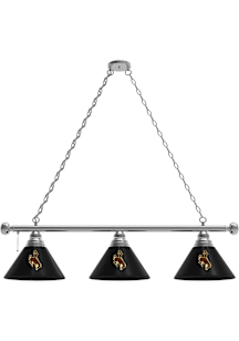 Wyoming Cowboys 3 Shade Silver Billiard Lamp