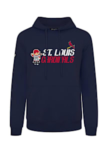 Levelwear St Louis Cardinals Mens Navy Blue Podium 8-Bit Baseball Long Sleeve Hoodie